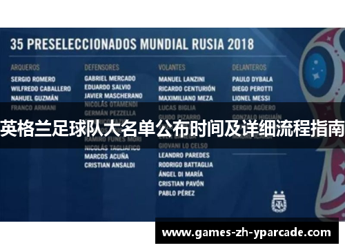 英格兰足球队大名单公布时间及详细流程指南